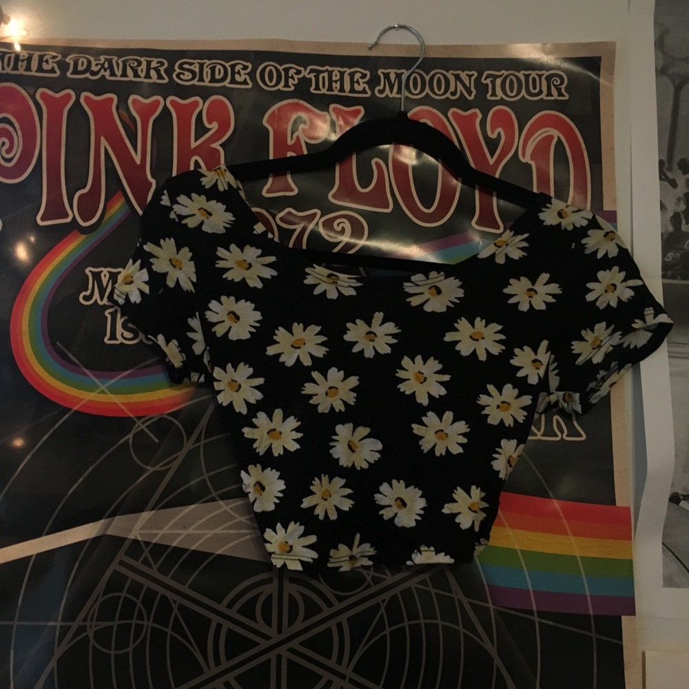 LA hearts sunflower crop top